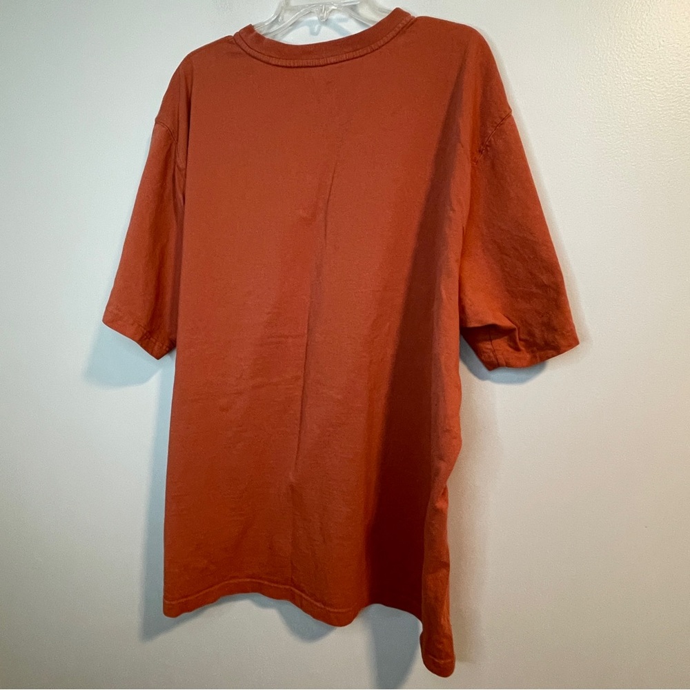 Carhartt Orange Heavyweight Henley Short Sleeve Tee View 2
